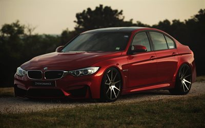 bmw m3, rotes, bmw ф80, tuning, z-performance