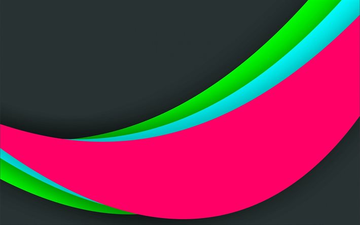 추상적인 라인, 벡터 곡선, 다채로운 배경