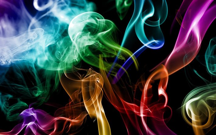 abstraktio, kirkas savu, värillinen savu, kolorowy dim