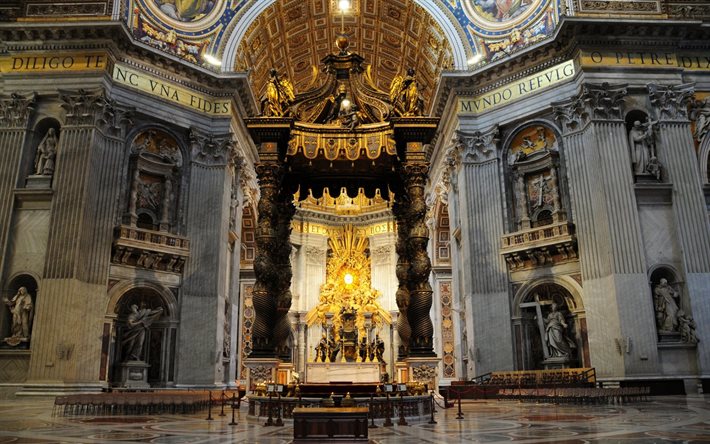 italie, rome, la cathédrale catholique de