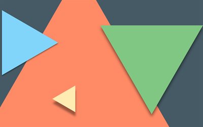 triangles, de la géométrie, de créativité, de lignes, 4K, Android 5, Sucette