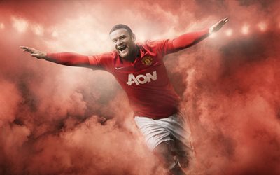 Wayne Rooney, 5K, footballer, Manchester United, football stars