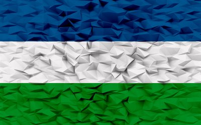 Flag of Cordoba, 4k, Departments of Colombia, 3d polygon background, Cordoba flag, 3d polygon texture, Day of Cordoba, 3d Cordoba flag, Colombian national symbols, 3d art, Cordoba, Colombia