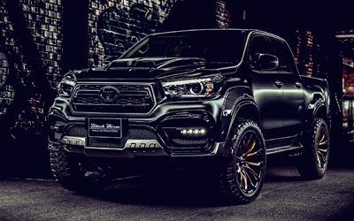 WALD Toyota Hilux Sports Line Black Bison Edition, HDR, 2019 cars, tuning, pickups, Black Toyota Hilux, 2019 Toyota Hilux, japanese cars, Toyota