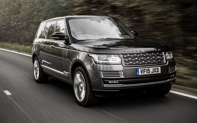 Range Rover Vogue, road, SUVs, 2017 cars, movement, luxury cars, Land Rover