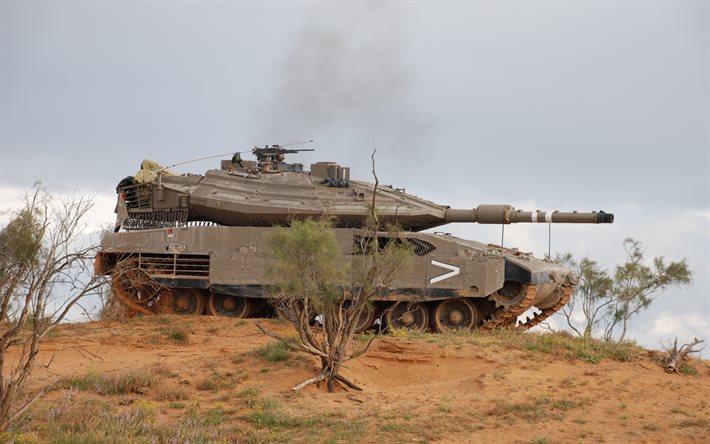 des chars, des véhicules blindés, des Merkava mk4, Israël