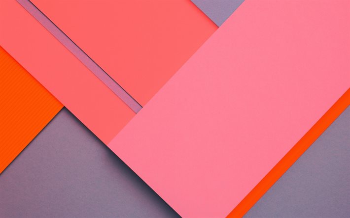 material design, pink abstraction, geometry, android, design, abstraction