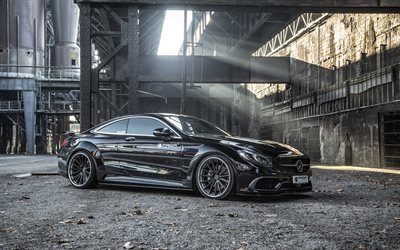Mercedes-Benz Classe S coupé, la Mercedes noire, le paramétrage de la Classe S, voitures allemandes, 2017, C217, PD990SC, noir C217, Avant-Design