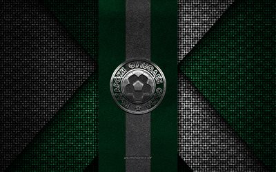 bulgariens fotbollslandslag, uefa, grön vit stickad textur, europa, bulgariens fotbollslandslags logotyp, fotboll, bulgariens fotbollslandslags emblem, bulgarien