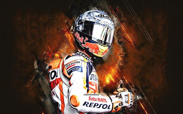 pol espargaró, piloto de motos español, motogp, equipo repsol honda, fondo de piedra naranja, repsol honda, campeonato del mundo de motogp