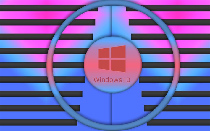 logotipo, sistema operativo, Windows 10, creativo