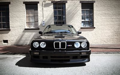 BMW M3 E30, coupe, black bmw