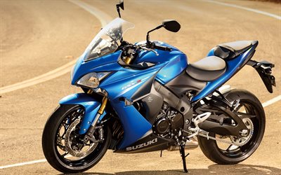 bicicletas, pista de 2016, la Suzuki GSX-S1000, motos deportivas, azul Suzuki