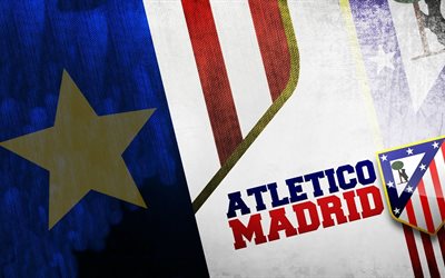 De fútbol, el Atlético de Madrid, España, emblema