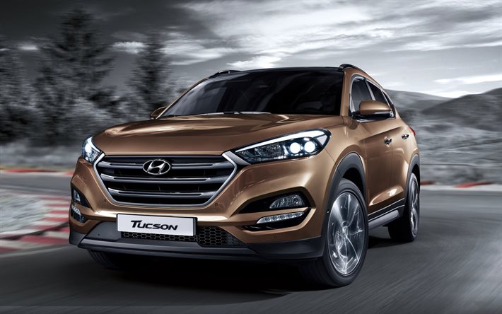 Hyundai Tucson 2016, de cruce, de color bronce, coches nuevos