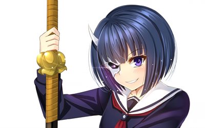 Busou Shoujo Machiavellianism, Rin Onigawara, kılıç, katana, Silahlı Kızlar Machiavellism