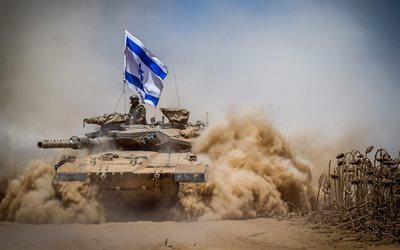Merkava mk4, deserto, veicoli blindati, carri armati dell'esercito Israeliano