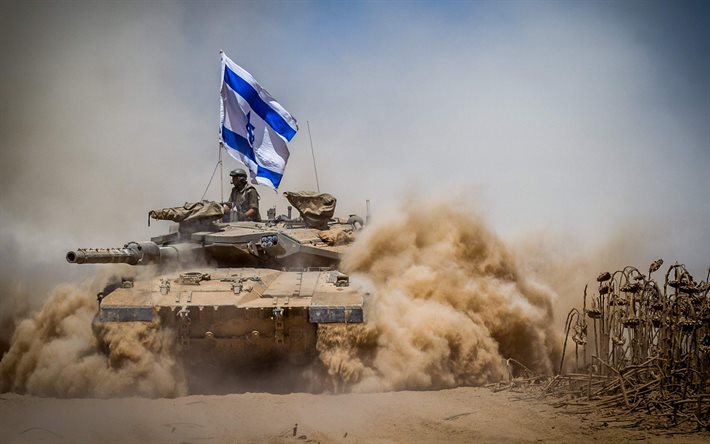 merkava mk4, öken, pansarfordon, stridsvagnar, israelisk armé