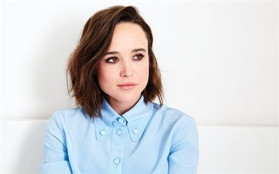 Ellen Page, actress, beauty, photosession, Brooklyn, 2016, brunette