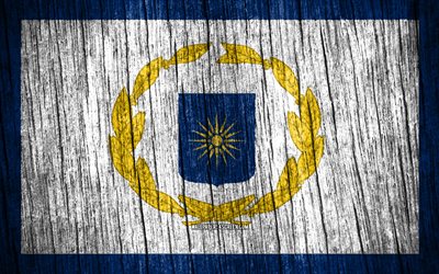4k, bandiera della macedonia centrale, giorno della macedonia centrale, regioni greche, bandiere di struttura in legno, regioni della grecia, macedonia centrale, grecia