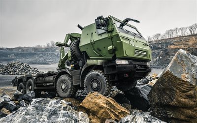 mack kerax 8x8 rigid, 4k, camion militari, 2022 camion, fuoristrada, trattore, equipaggiamento militare, 2022 mack kerax, camion americani, mack