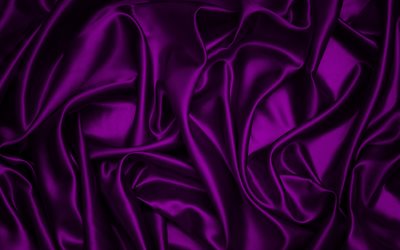 4k, textura de seda roxa, fundo de seda roxo, textura de seda, tecido roxo textura de onda, roxo textura de tecido, tecido onda de fundo
