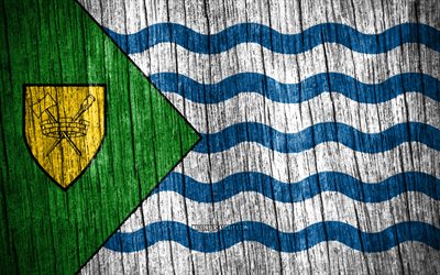 4K, Flag of Vancouver, Day of Vancouver, Canadian cities, wooden texture flags, Vancouver flag, cities of Canada, Vancouver, Canada