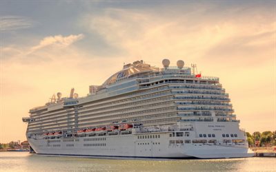 cruise liner, großen schiff, der royal princess, pier