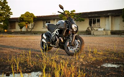motocicleta, ducati diavel, carbono