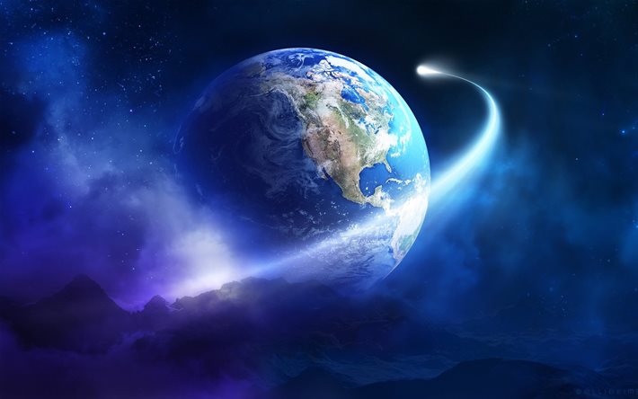 terre, planète, l'orbite de la terre