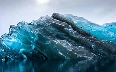 iceberg, antarctica, the ocean, ice