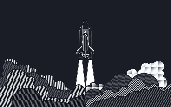 grey background, the rise, shuttle
