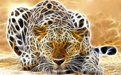 jaguar, renderização, visualização 3d