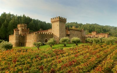 el antiguo castillo, italia, en la toscana