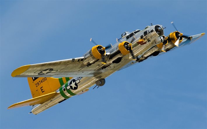 boeing b-17, flying fortress, b-17, bombers