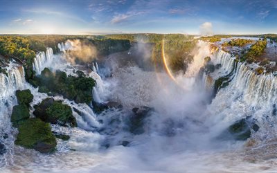 川, 南米, 滝, アルゼンチン, ブラジル