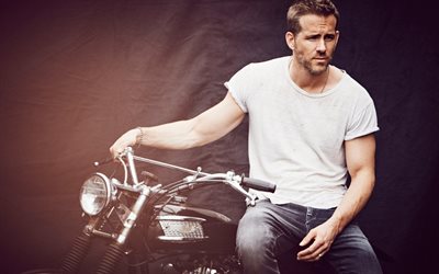 actor, ryan reynolds, motorcycle