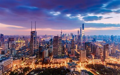 Şanghay, Çin, metropolis, büyük şehirler