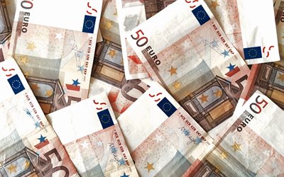 money, euro, 50 euro, sea of money