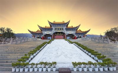 palácio chinês, china, arquitetura da china, o templo
