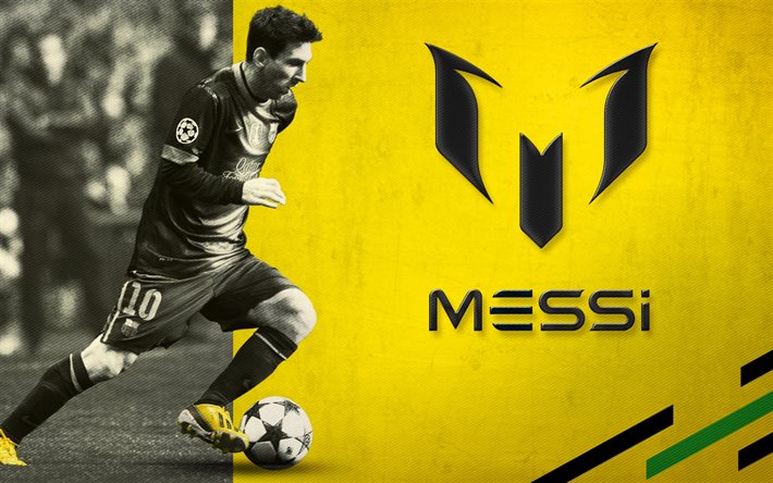 Lionel Messi, football stars, fan art, 2016, F50, Leo Messi