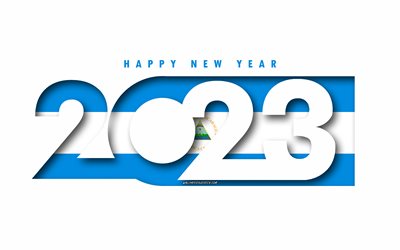 feliz año nuevo 2023 nicaragua, fondo blanco, nicaragua, arte mínimo, conceptos nicaragua 2023, nicaragua 2023, fondo nicaragua 2023, 2023 feliz año nuevo nicaragua