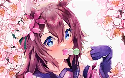Sakura Chiyono O, spring, manga, Uma Musume, purple eyes, Uma Musume Pretty Derby, artwork, Uma Musume characters, Sakura Chiyono O Uma Musume