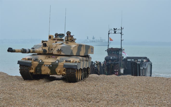 チャレンジャー2, イギリス戦車, 上陸, タンク, 海岸