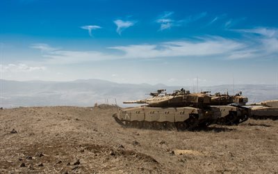 merkava mk3, israelisk stridsvagn, öken, israelisk armé, israel