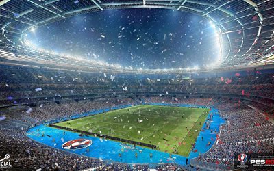PES 2016, en ligne de football, stade de football, l'Euro 2016, le Soccer