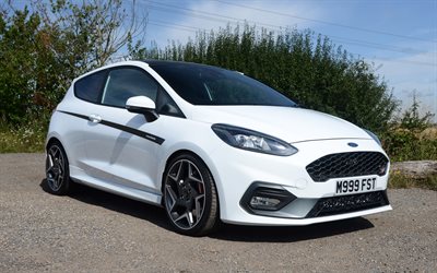 Ford Fiesta ST, front view, exterior, hatchback, white Ford Fiesta, Ford Fiesta tuning, two door Fiesta, american cars, Ford