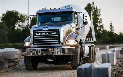 mack granite mixer, lkw, 2010 lastbilar, lasttransport, betongblandare, lastbilar, amerikanska lastbilar, mack
