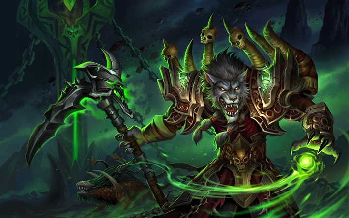 Worgens Démoniste, les personnages, le Monde de Warcraft, WoW