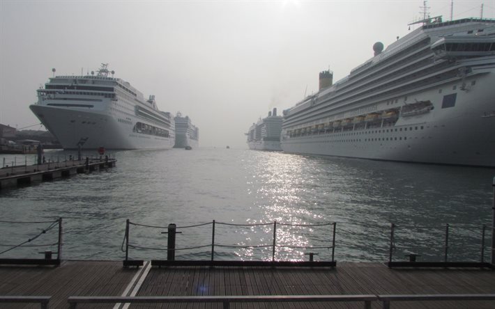 pier, ships, sea port
